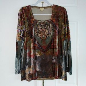 Nextstop Boho Vintage Velvet Top